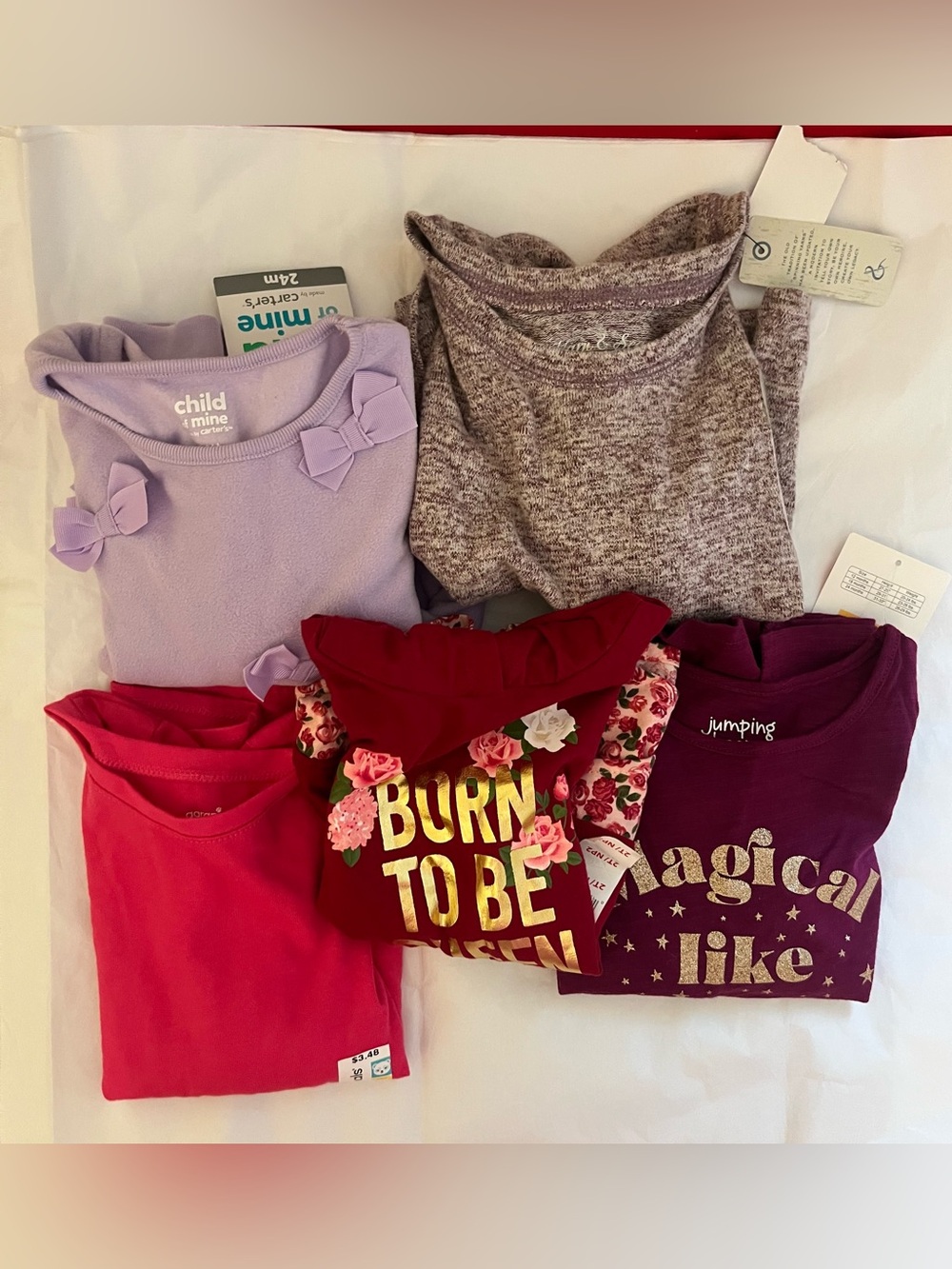 Girls 2T/24 Months 5 Piece Shirt Bundle